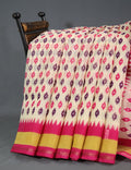 Shades of Rani Pink And Red Colour Blouse Patola Print Semi Chanderi Saree By Gayathri Reddy Designer Studio | Grocsy