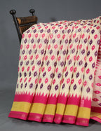 Shades of Rani Pink And Red Colour Blouse Patola Print Semi Chanderi Saree By Gayathri Reddy Designer Studio | Grocsy