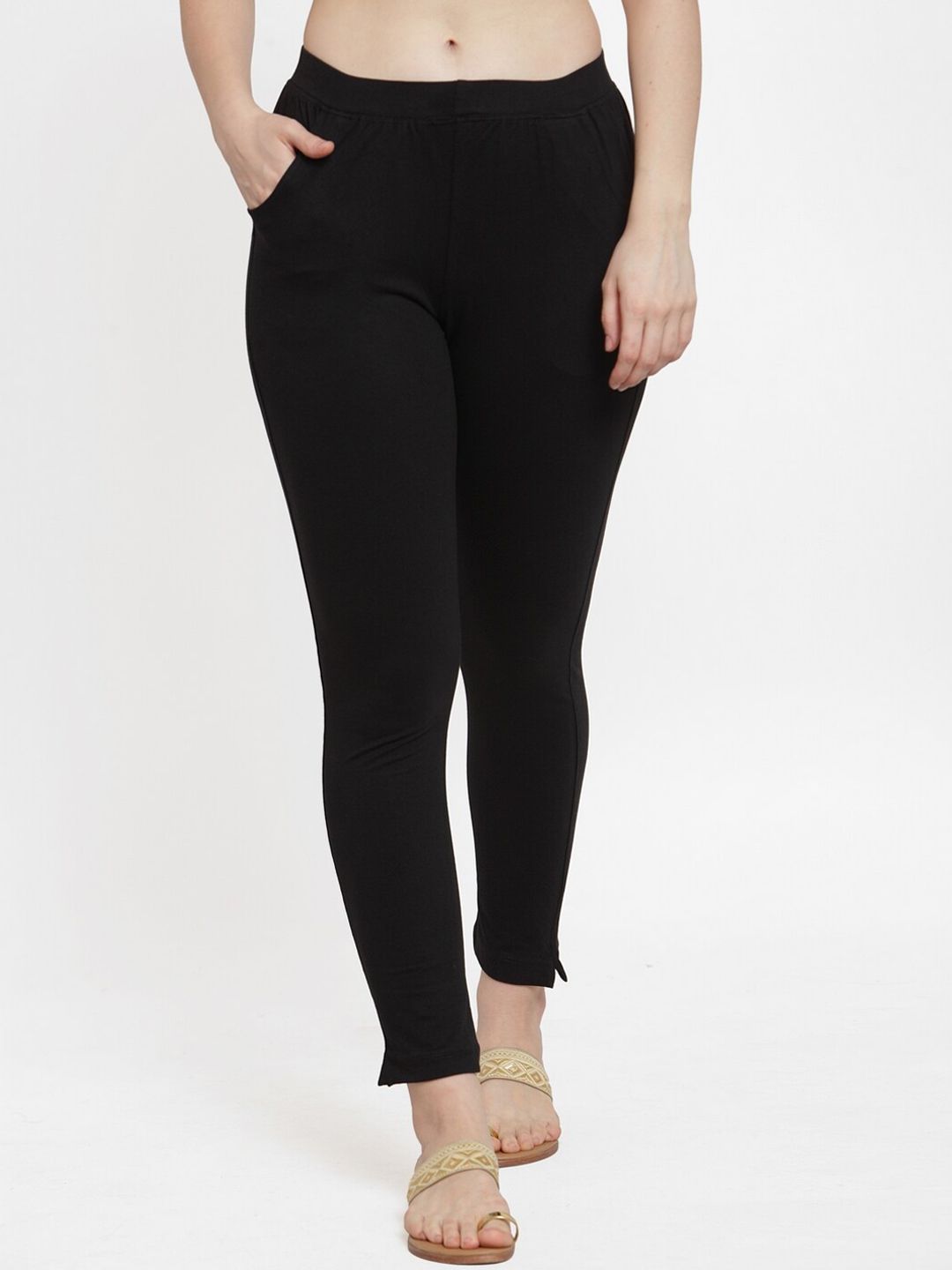 TAG 7 Women Pack of 2 Solid Ankle-Length Leggings | Grocsy