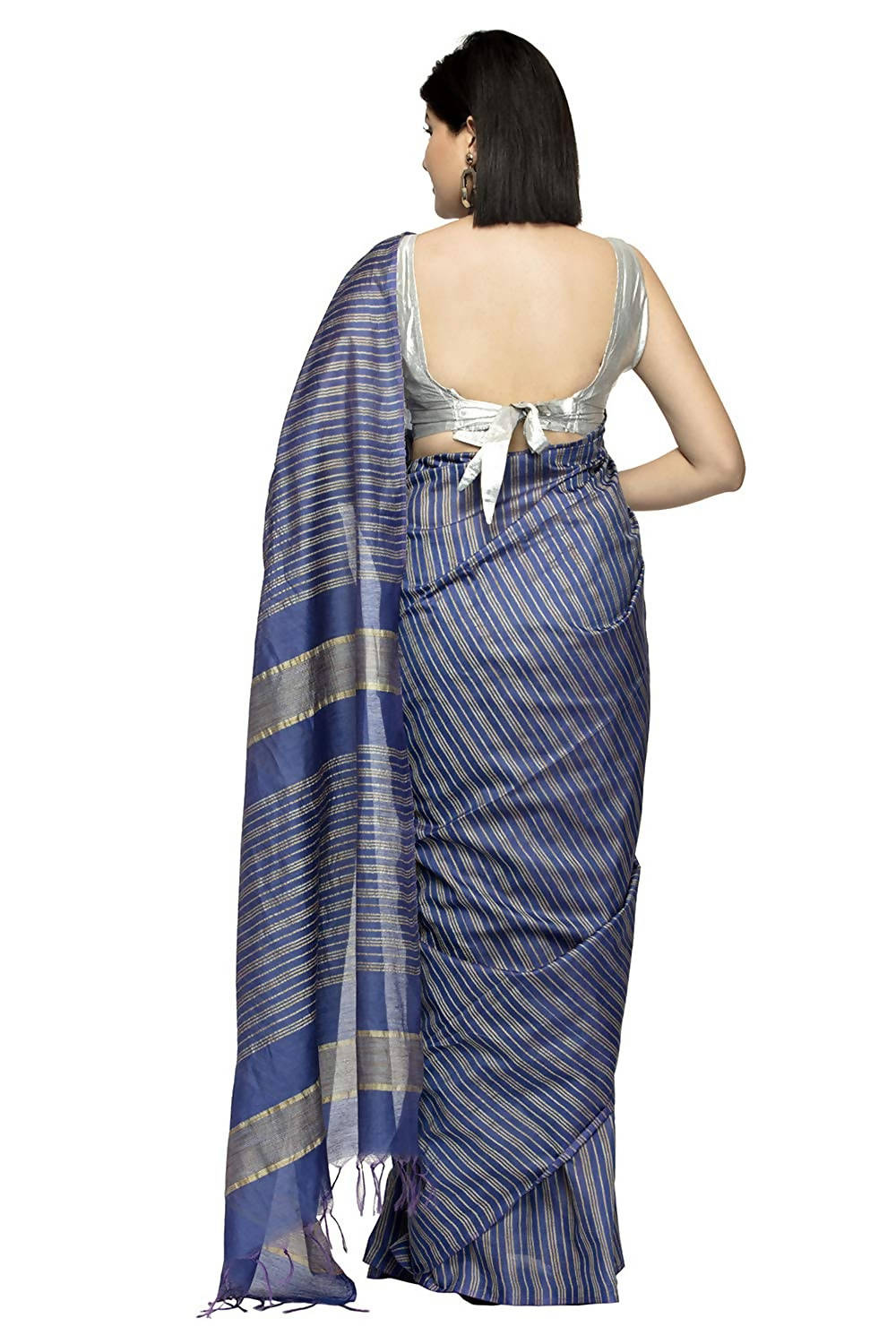 Mominos Fashion Royal Blue Color Bhagalpuri Saree | Grocsy