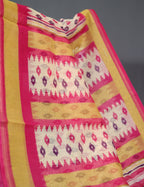 Shades of Rani Pink And Red Colour Blouse Patola Print Semi Chanderi Saree By Gayathri Reddy Designer Studio | Grocsy