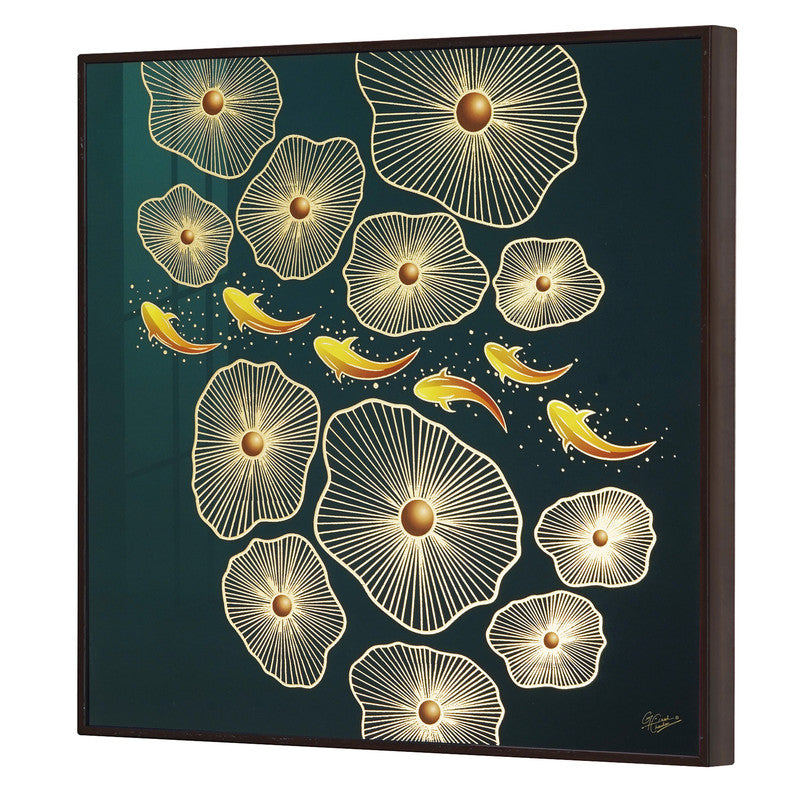 Tehzeeb Creations Golden Embossed Wall Painting | Grocsy