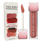 Nourish Mantra Liquid Lipstick Creamy Matte with SPF / Water Proof, Smudge Proof Shade -Tedha Medha Hazelnut | Grocsy