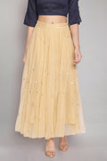 W for Woman Gold Gathered Skirt | Grocsy