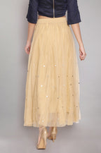 W for Woman Gold Gathered Skirt | Grocsy