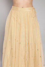 W for Woman Gold Gathered Skirt | Grocsy