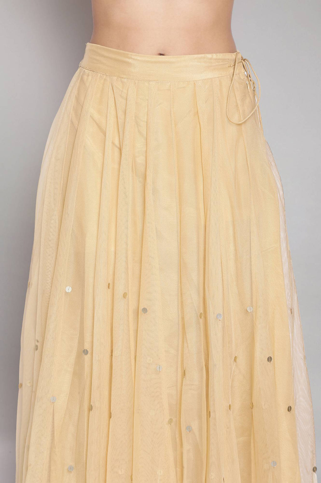 W for Woman Gold Gathered Skirt | Grocsy