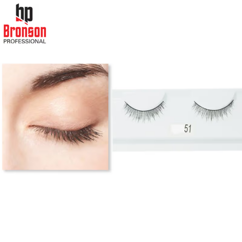 Bronson Professional Synthetic Hair and Lightweight Long Natural Look False Eyelashes - 51 | Grocsy