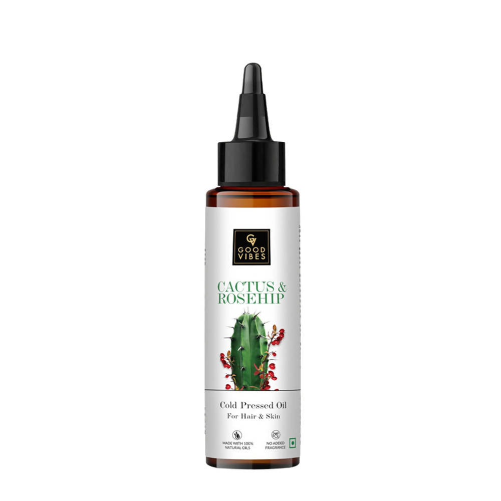 Good Vibes Cactus And Rosehip Cold Pressed Oil For Hair & Skin | Grocsy