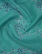 Shades of Light Rama Green Colour Floral Print Semi Chanderi Saree By Gayathri Reddy Designer Studio | Grocsy