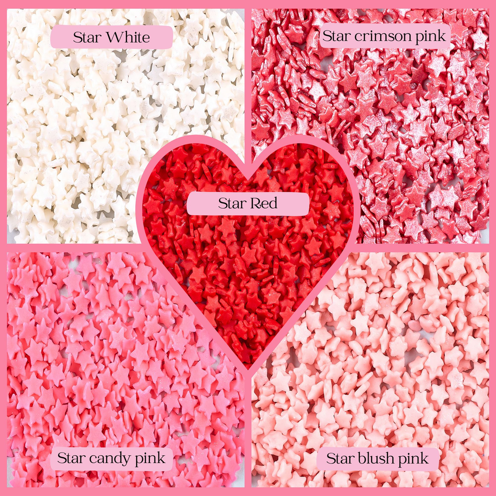 Confect Valentine Sprinkles | 20 Edible Decoration for Baking & Dessert | Grocsy