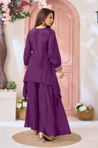 Anaita Purple Readymade Suit with Coding Work | Grocsy