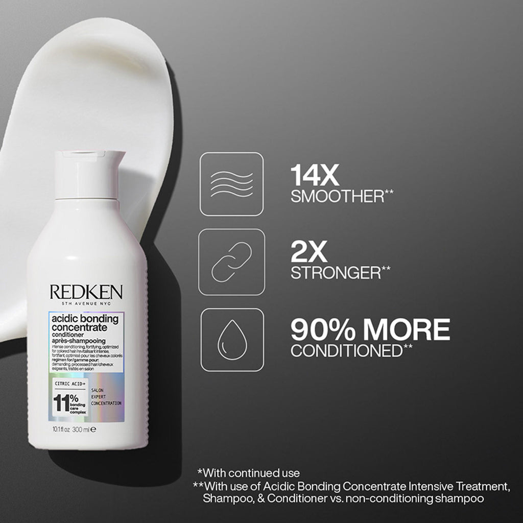 Redken Acidic Bonding Concentrate Conditioner With Citric Acid - Bond Repair For Damaged Hair | Grocsy