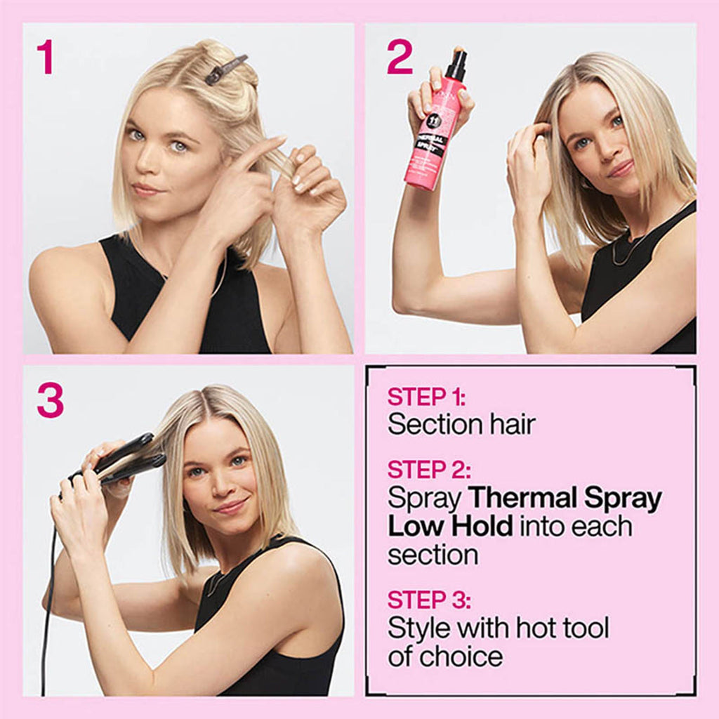 Redken Thermal Hair Spray, 24 Hour Anti Frizz & Up To 230 Degree C Heat Protection | Grocsy