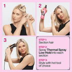 Redken Thermal Hair Spray, 24 Hour Anti Frizz & Up To 230 Degree C Heat Protection | Grocsy