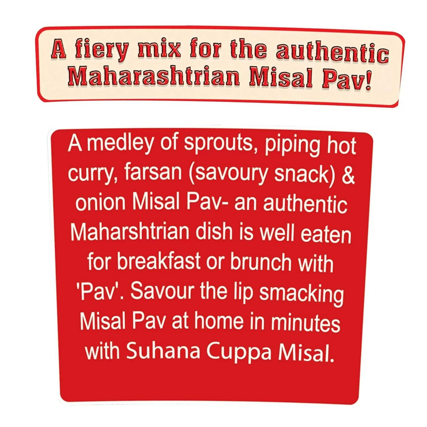 Suhana Cuppa Misal Refill Pouch Ready to Eat Instant Breakfast | Grocsy