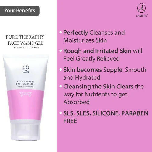 Lambre Pure Therapy Face Wash Gel for Dry & Sensitive Skin | Grocsy