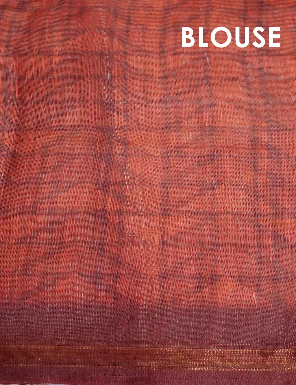 Dark Rust Colour With Leheriya Design All Over Semi Chanderi Saree By Gayathri Reddy Designer Studio | Grocsy
