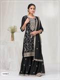 Anaita Black Vichitra Suit With Heavy Embroidery Work | Grocsy