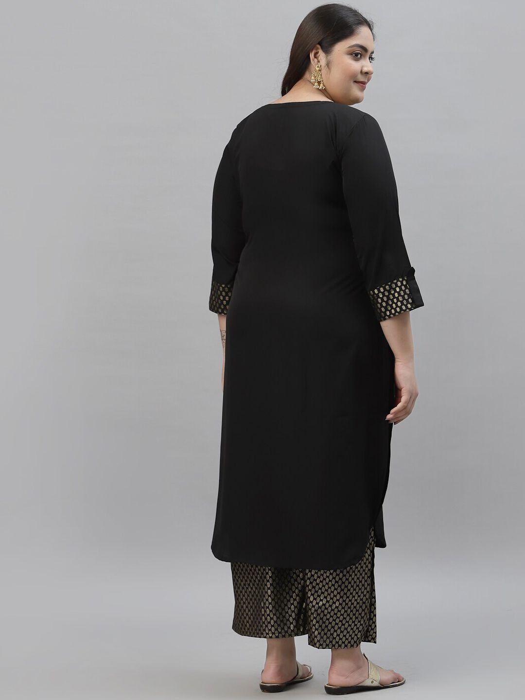 Sztori Ethnic Motifs Yoke Design Kurta with Palazzos | Grocsy