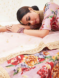 Myra Rosy Brown Floral Print Embroidered Designer Lehenga | Grocsy