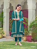 Anaita Emerald Fox Georgette Suit with Embroidery & Sequence Work | Grocsy