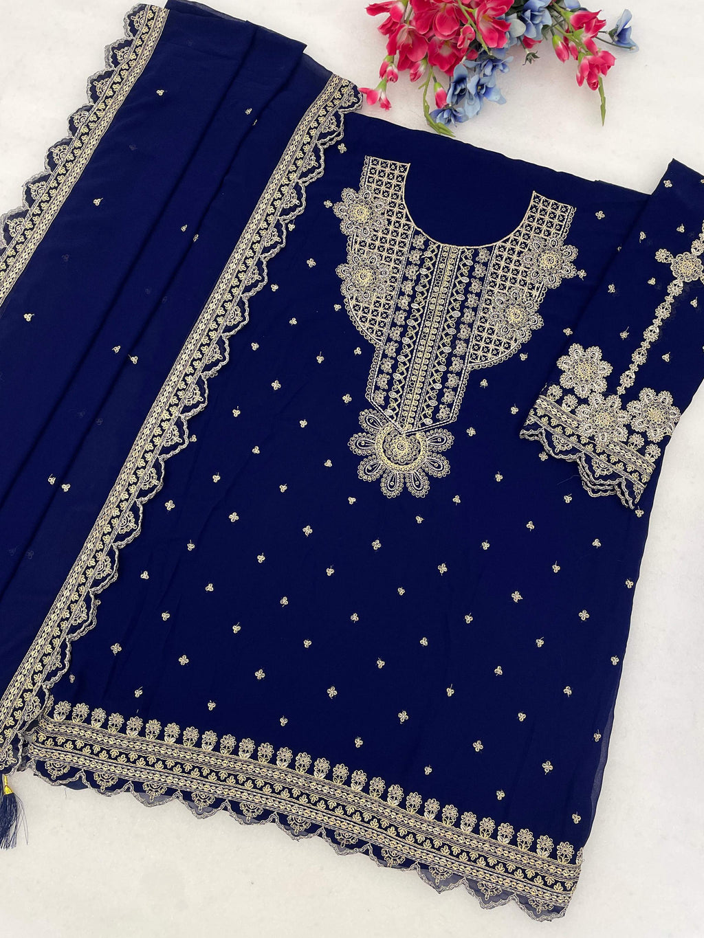 Anaita Black Georgette Suit With Embroidery & Sequence Work | Grocsy