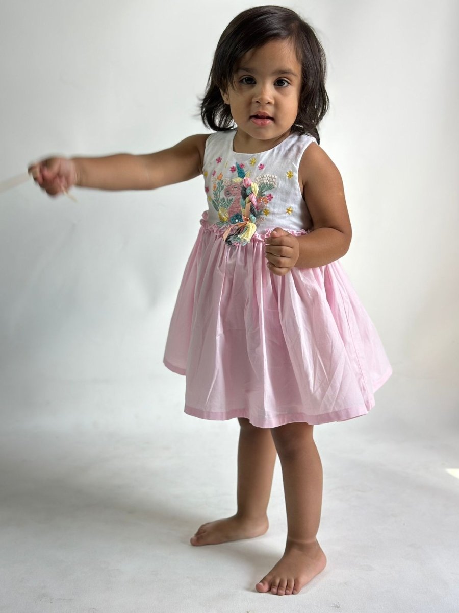 ArthLife Blue Rainbow Kingdom Party Wear Dress | Grocsy