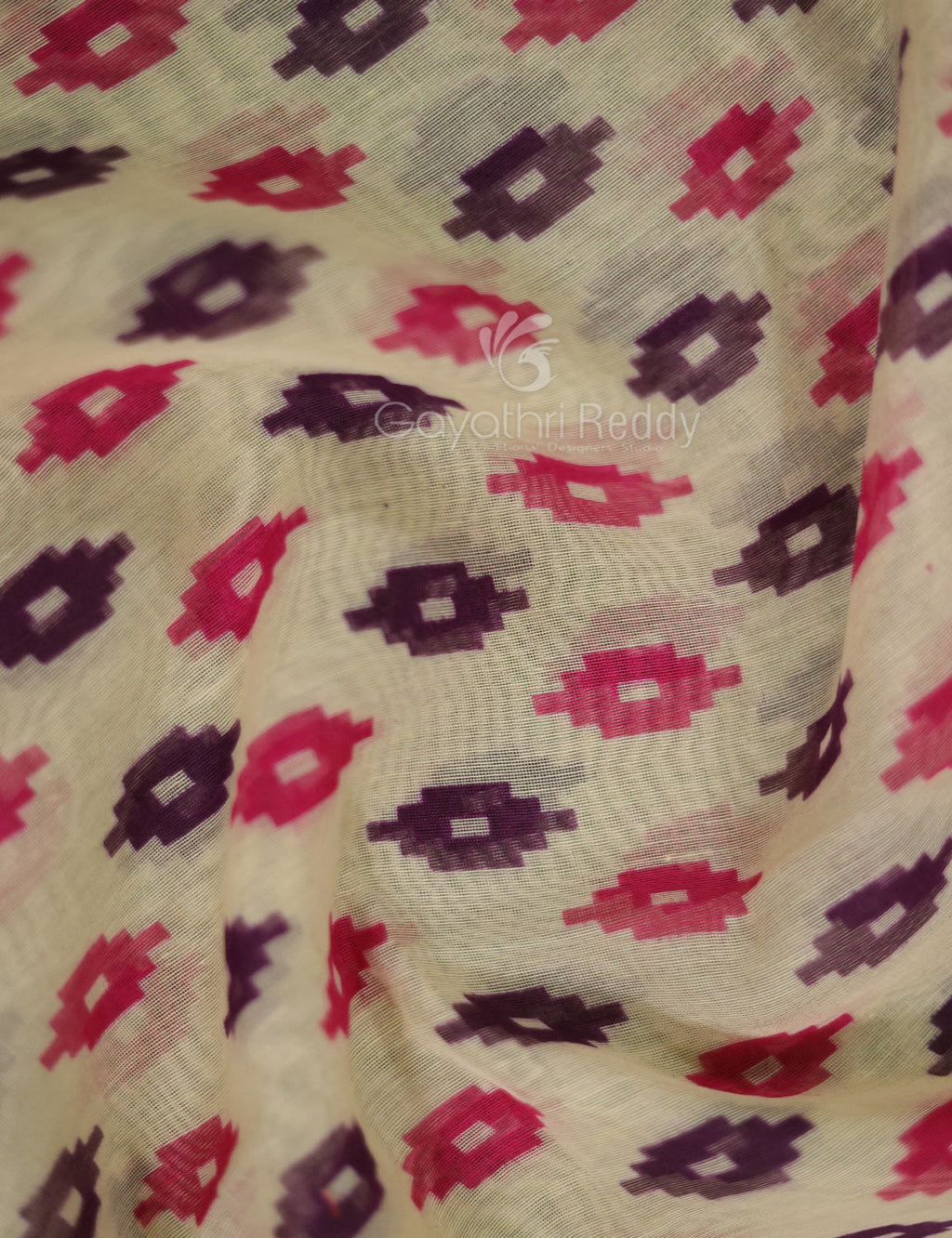 Shades of Rani Pink And Red Colour Blouse Patola Print Semi Chanderi Saree By Gayathri Reddy Designer Studio | Grocsy