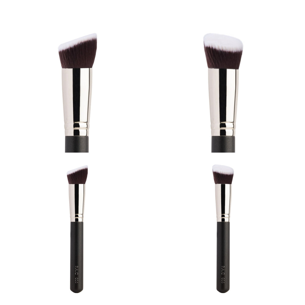 PAC Studio Foundation Application Brush 006 - Flat Angular Densely Packed Soft Bristles for Smooth Blending | Grocsy