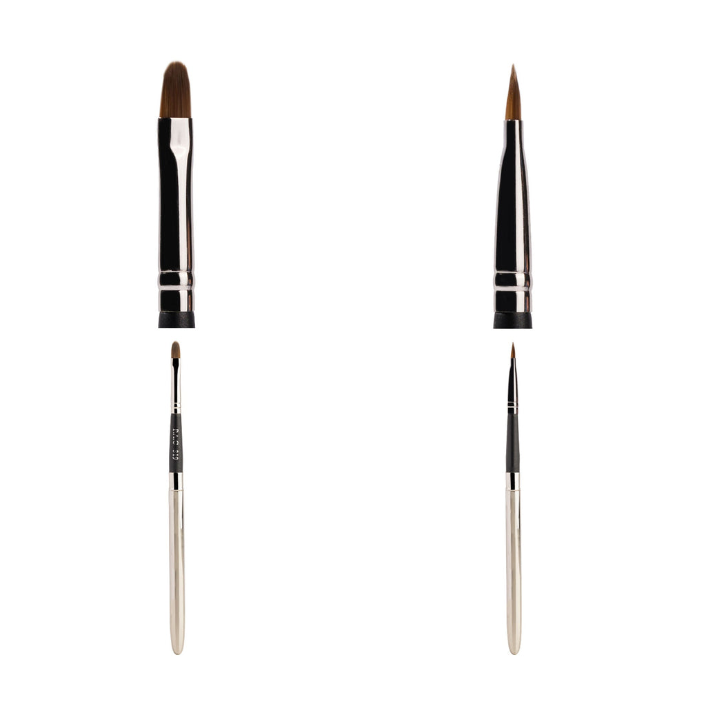 PAC Studio Lip Brush 319 - Tapered Lip Brush Stainless Steel Handle Turns into a Cap, Ideal for Lip Shaping | Grocsy
