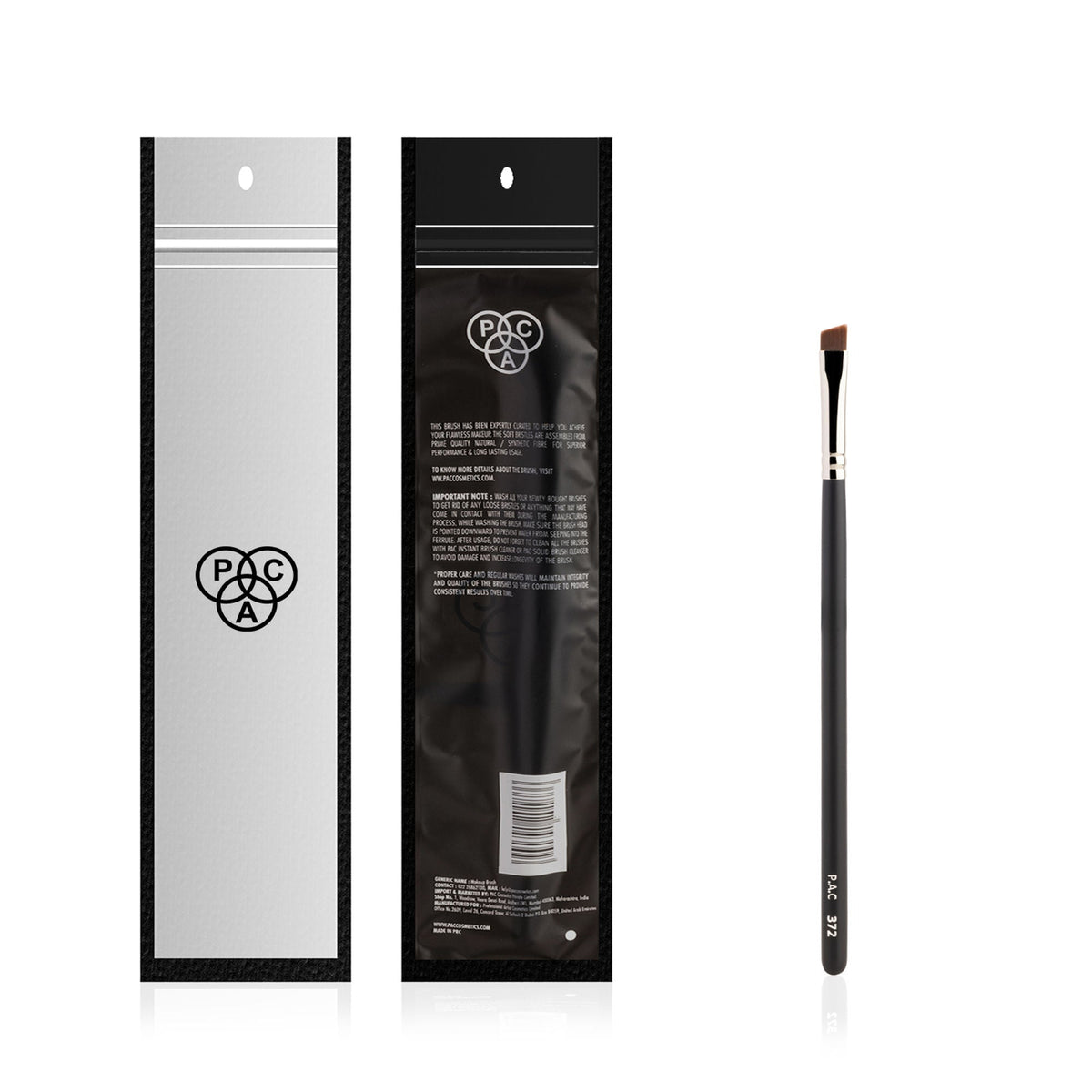PAC Studio Eyeliner Brush 372 - Fine Tip Angled Eyeliner Brush, Suitable for Winged Liners or Filling Brows | Grocsy