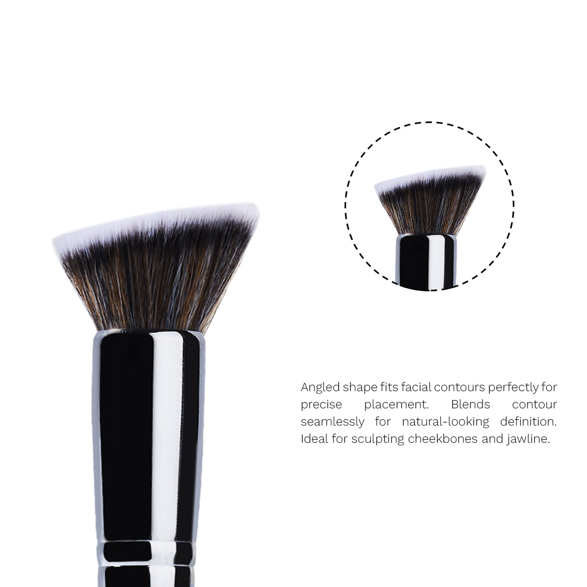PAC Studio Contouring Brush 247 - Multi Functional Flat Angular Brush, Densely Packed Soft Bristles | Grocsy