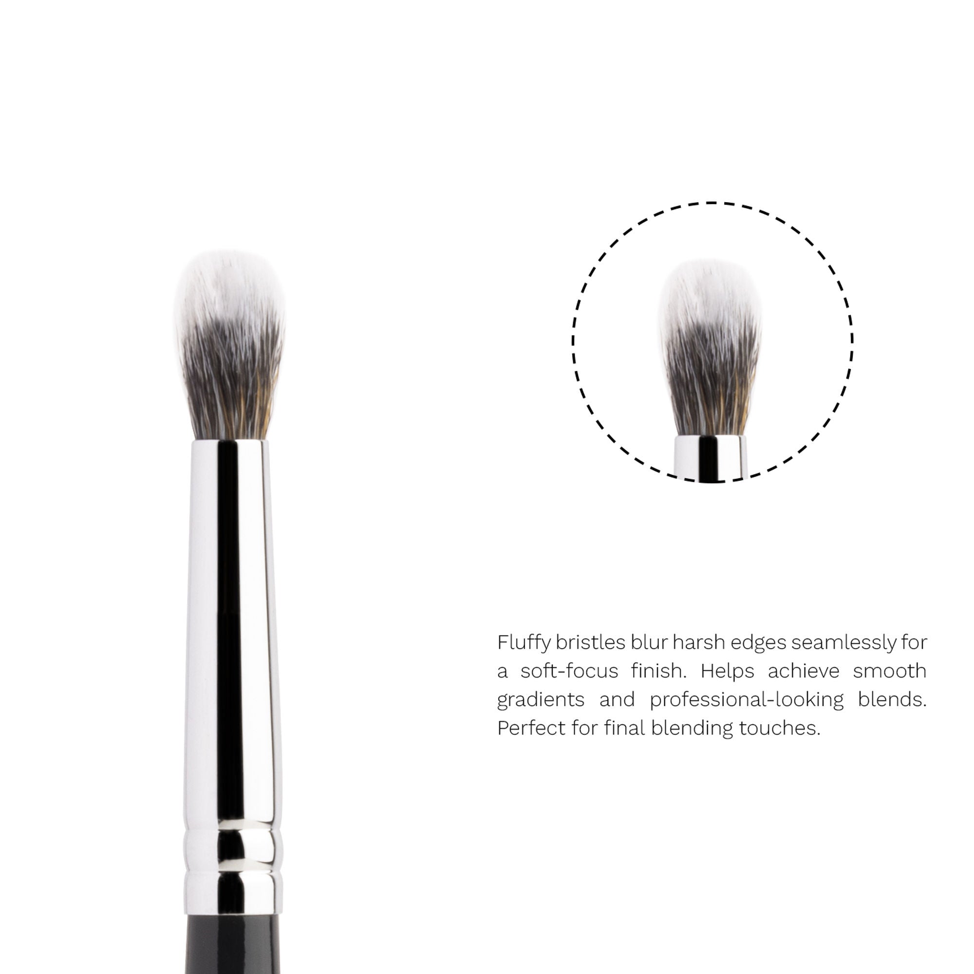 PAC Studio Eyeshadow Blending Brush 204 - Medium Ultra Soft Fibres for Expert Shadow Blending | Grocsy