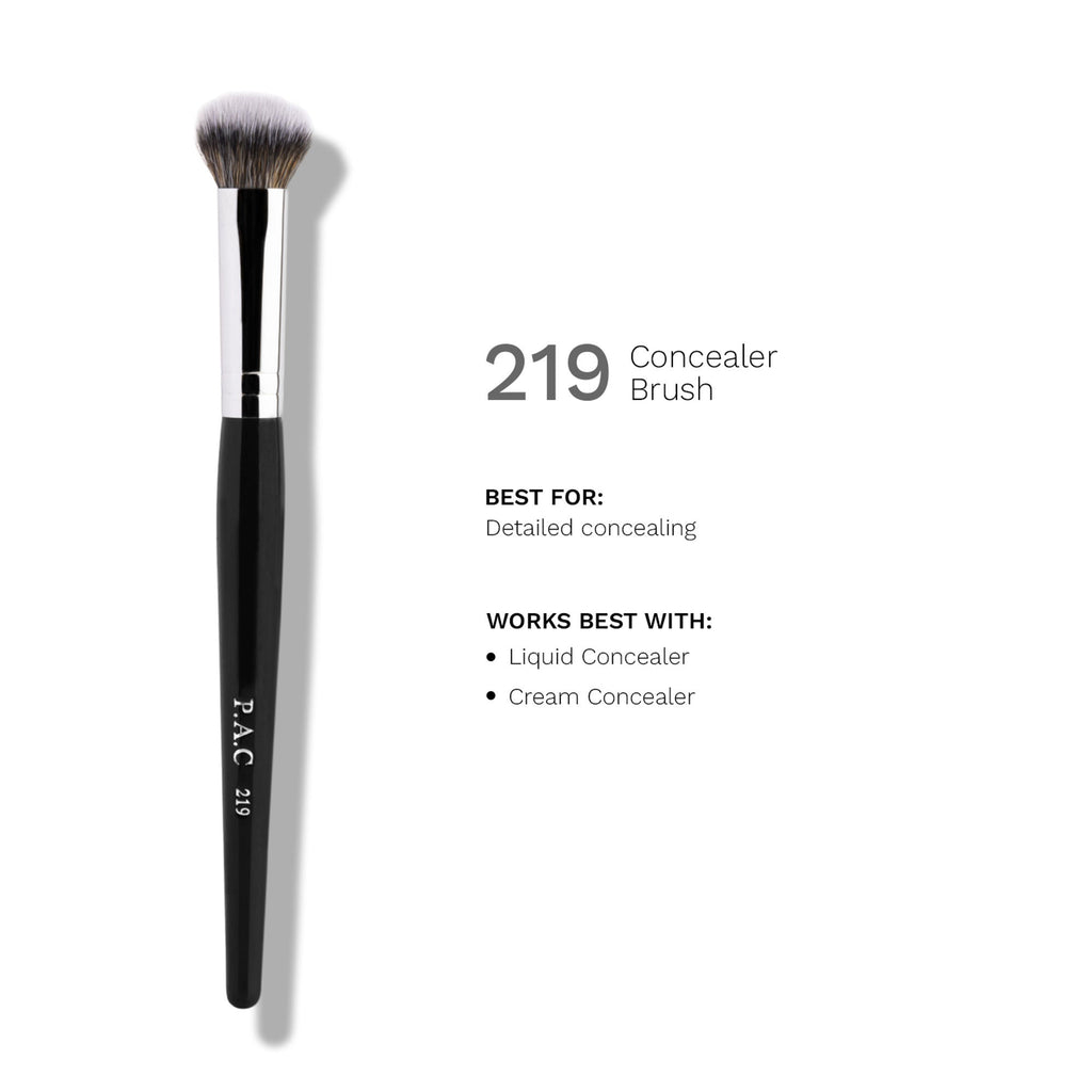PAC Studio Concealer Brush 219 - Luxurious Dome Shape, Soft Synthetic Bristles for Quick Concealer Blending | Grocsy