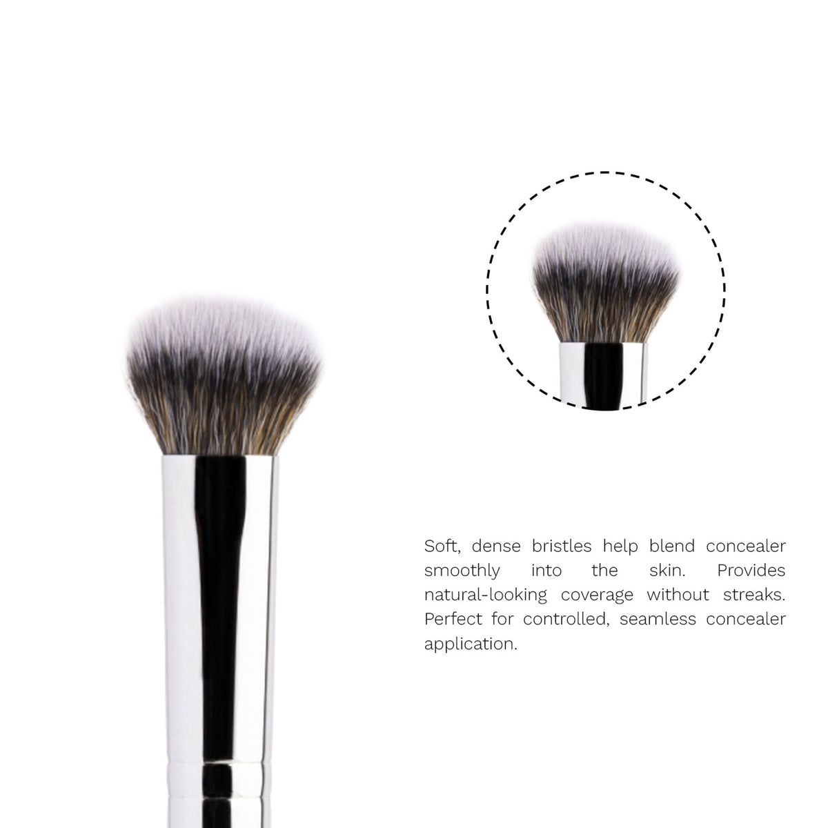 PAC Studio Concealer Brush 219 - Luxurious Dome Shape, Soft Synthetic Bristles for Quick Concealer Blending | Grocsy