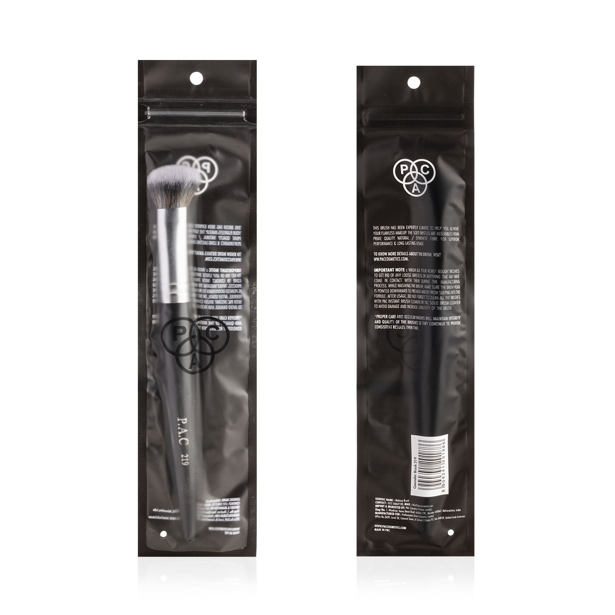 PAC Studio Concealer Brush 219 - Luxurious Dome Shape, Soft Synthetic Bristles for Quick Concealer Blending | Grocsy