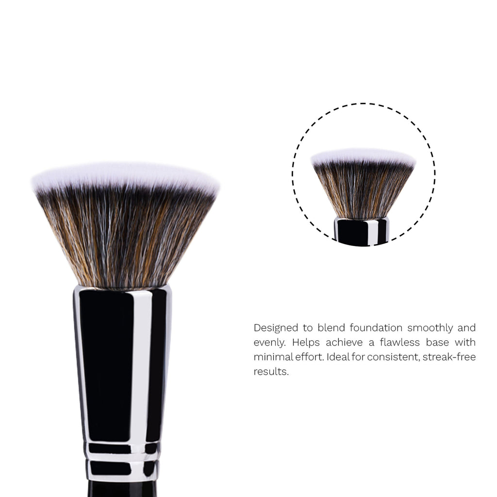 PAC Studio Foundation Blending Brush 265 - Flat Kabuki, Dense Soft Synthetic Bristles for Airbrush Finish | Grocsy