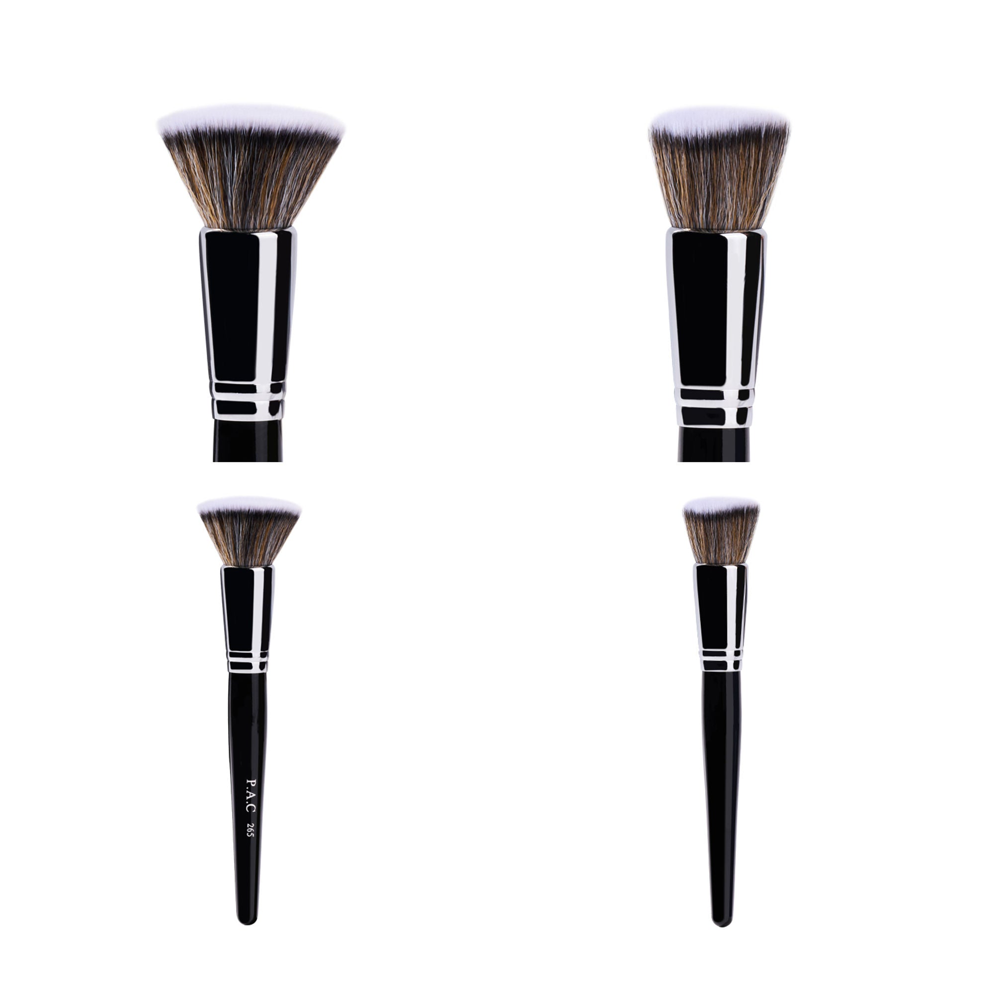 PAC Studio Foundation Blending Brush 265 - Flat Kabuki, Dense Soft Synthetic Bristles for Airbrush Finish | Grocsy