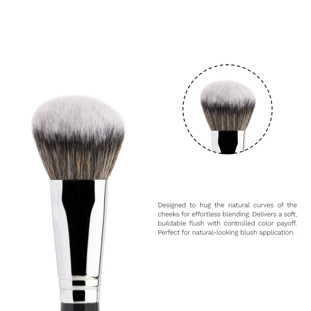 PAC Studio Blush Brush 214 - Fluffy Dome Shaped, Soft Synthetic Fibres, Ideal for Cream, Liquid & Powder | Grocsy