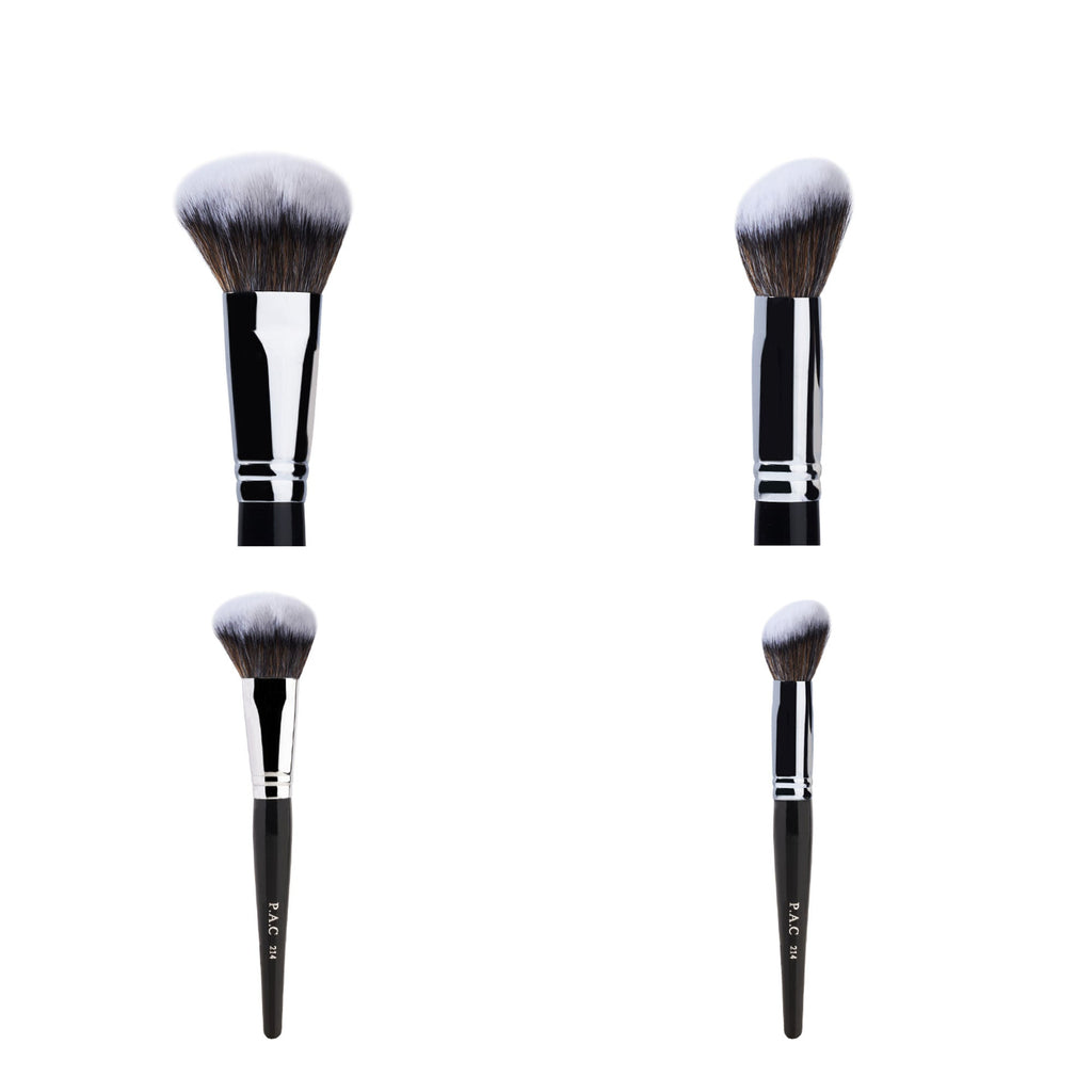 PAC Studio Blush Brush 214 - Fluffy Dome Shaped, Soft Synthetic Fibres, Ideal for Cream, Liquid & Powder | Grocsy