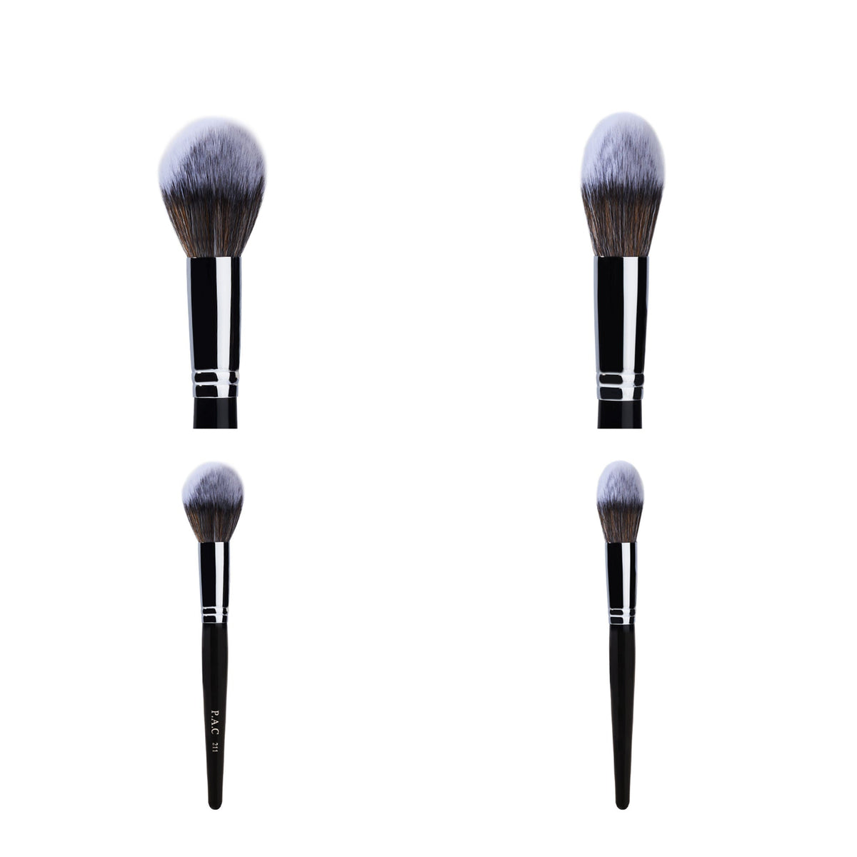 PAC Studio Powder Brush 211 - Fluffy Tapered Multi-Functional Brush for Loose Powder Compact Blush Bronzer | Grocsy