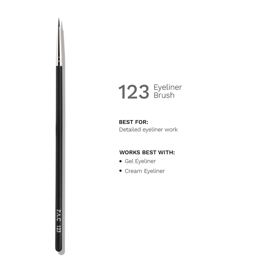 PAC Studio Eyeliner Brush 123 - Pointed Liner Brush for Precision, Perfect for Graphic & Winged Eye Looks | Grocsy