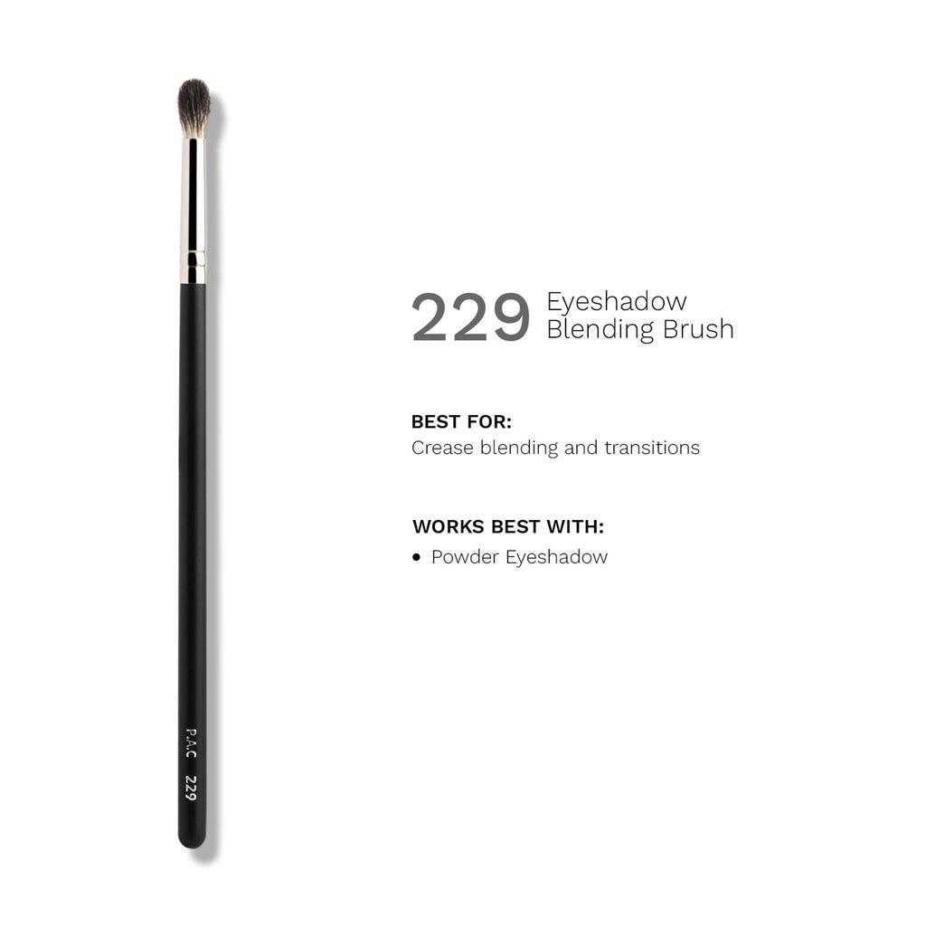 PAC Studio Eyeshadow Blending Brush 229 - Small Ultra Soft Bristles for Precise Shadow Blending | Grocsy