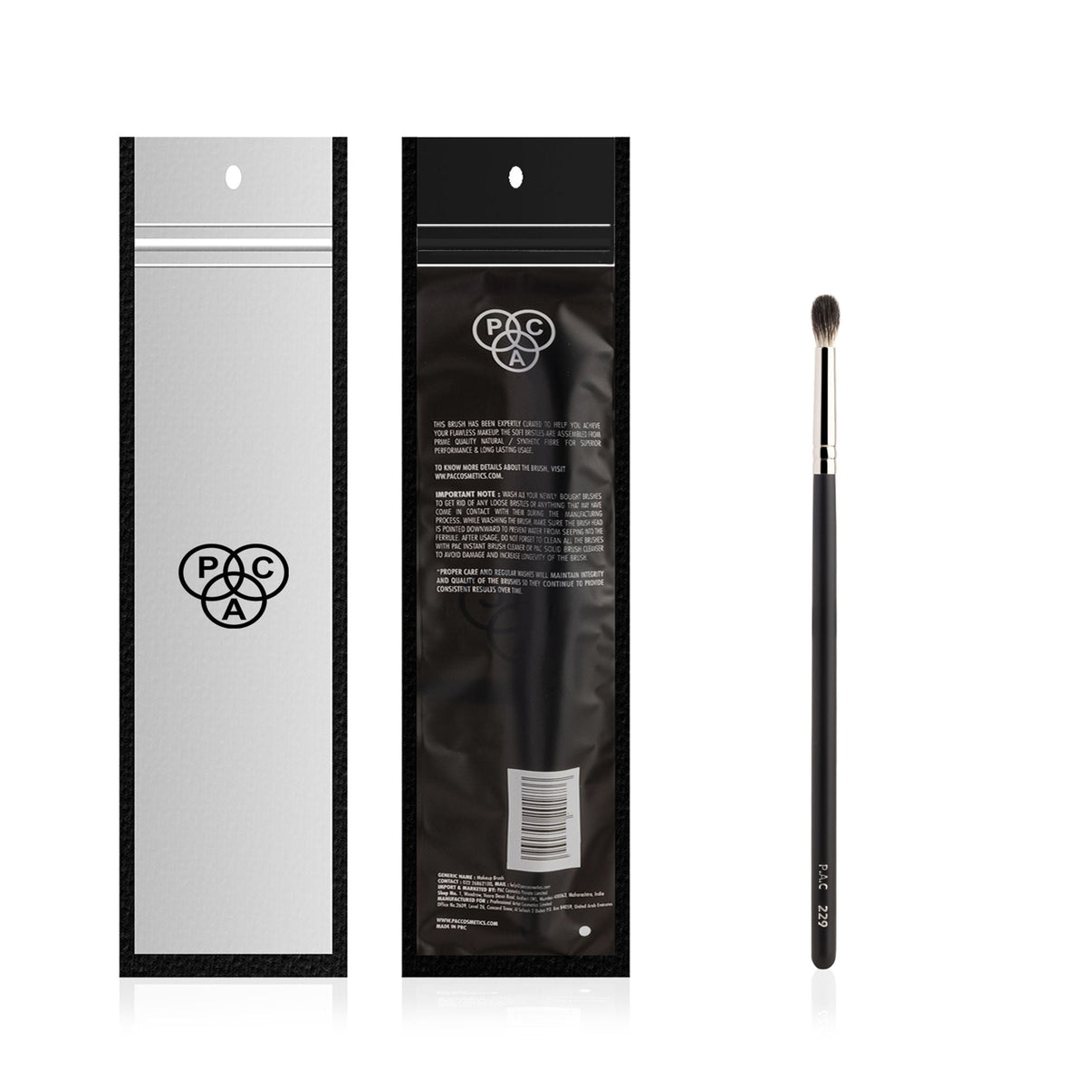 PAC Studio Eyeshadow Blending Brush 229 - Small Ultra Soft Bristles for Precise Shadow Blending | Grocsy