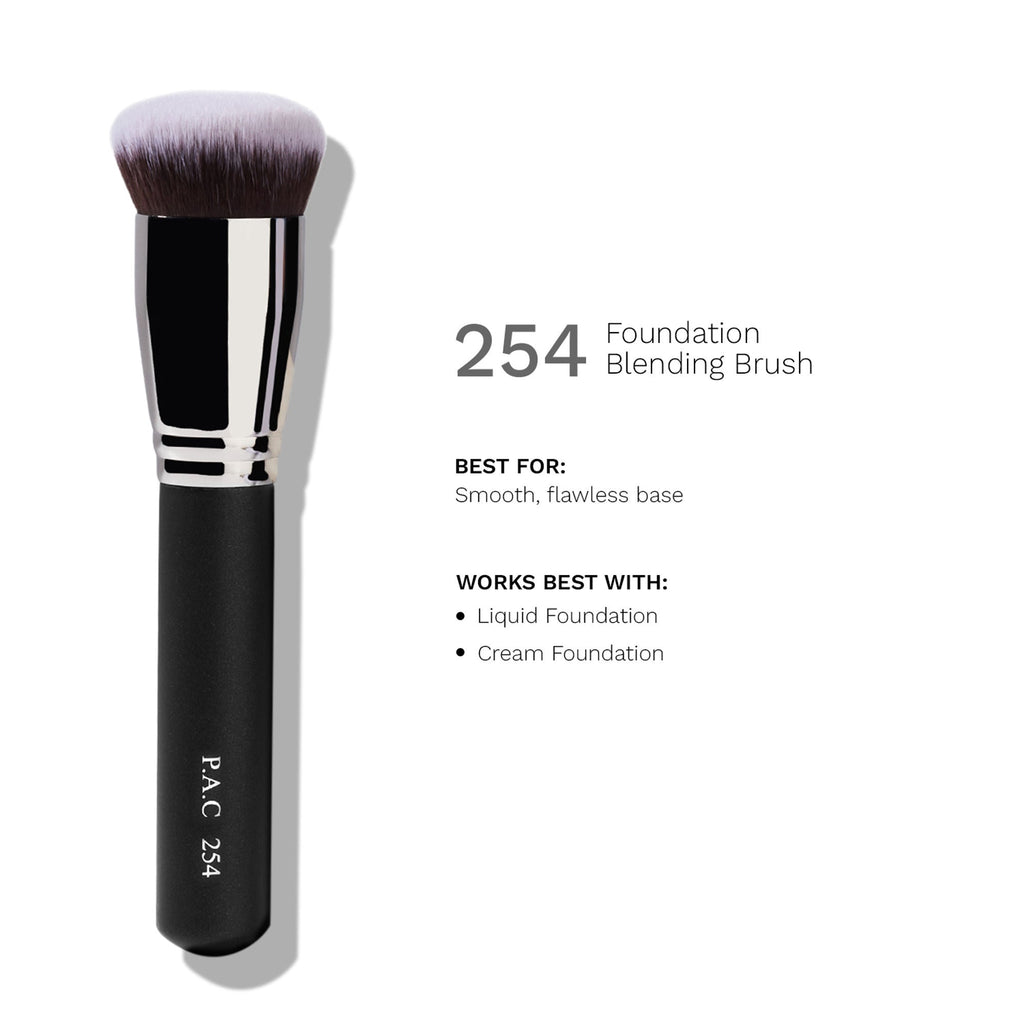 PAC Studio Foundation Blending Brush 254 -Densely Packed Large Dome Shaped Brush, Full Coverage Application | Grocsy