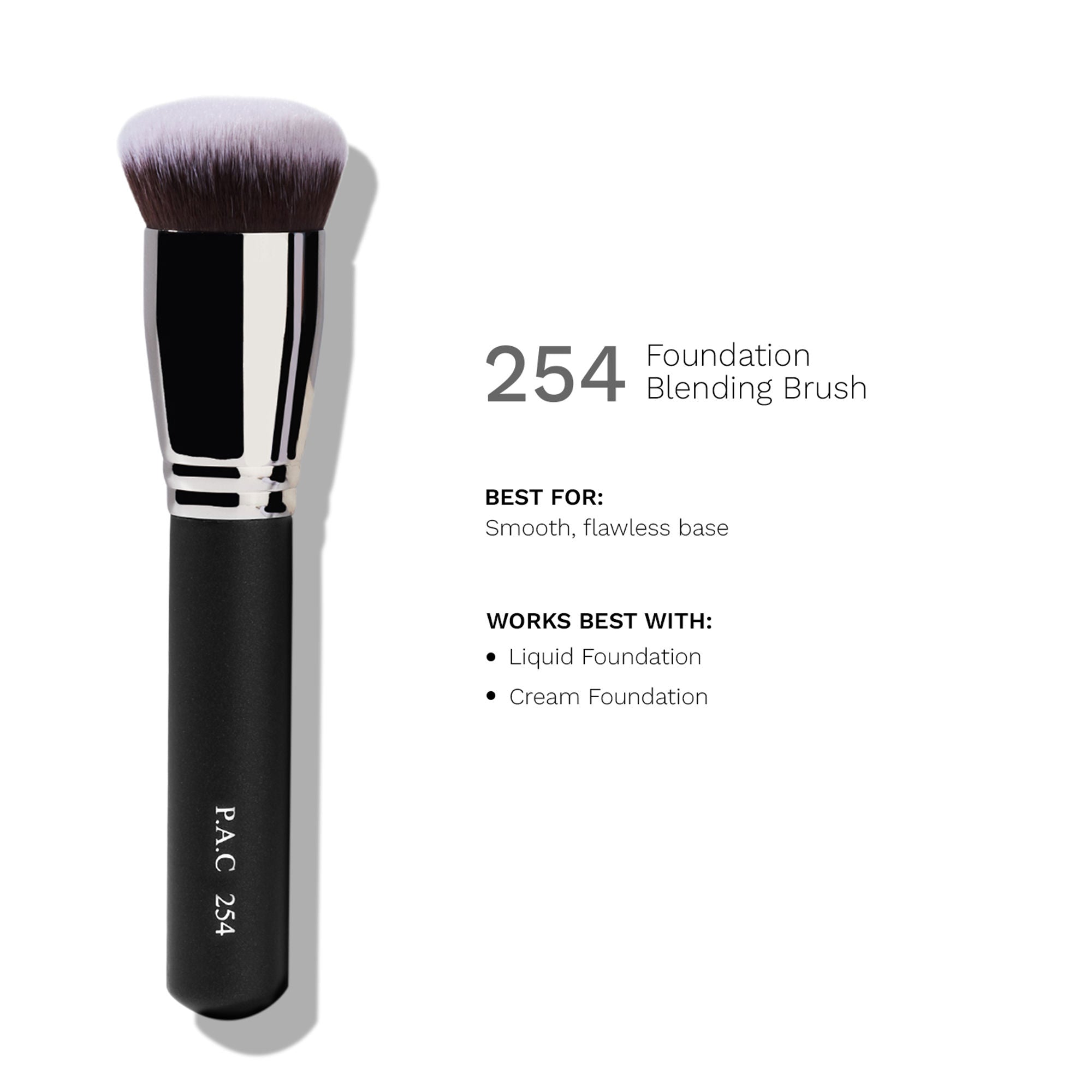 PAC Studio Foundation Blending Brush 254 -Densely Packed Large Dome Shaped Brush, Full Coverage Application | Grocsy