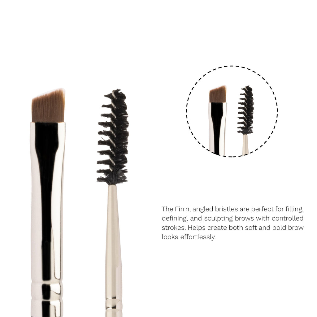 PAC Studio Eyebrow Brush 099 -Angular Eyebrow Brush with Spoolie, Precise Tip for Filling & Sculpting Brows | Grocsy