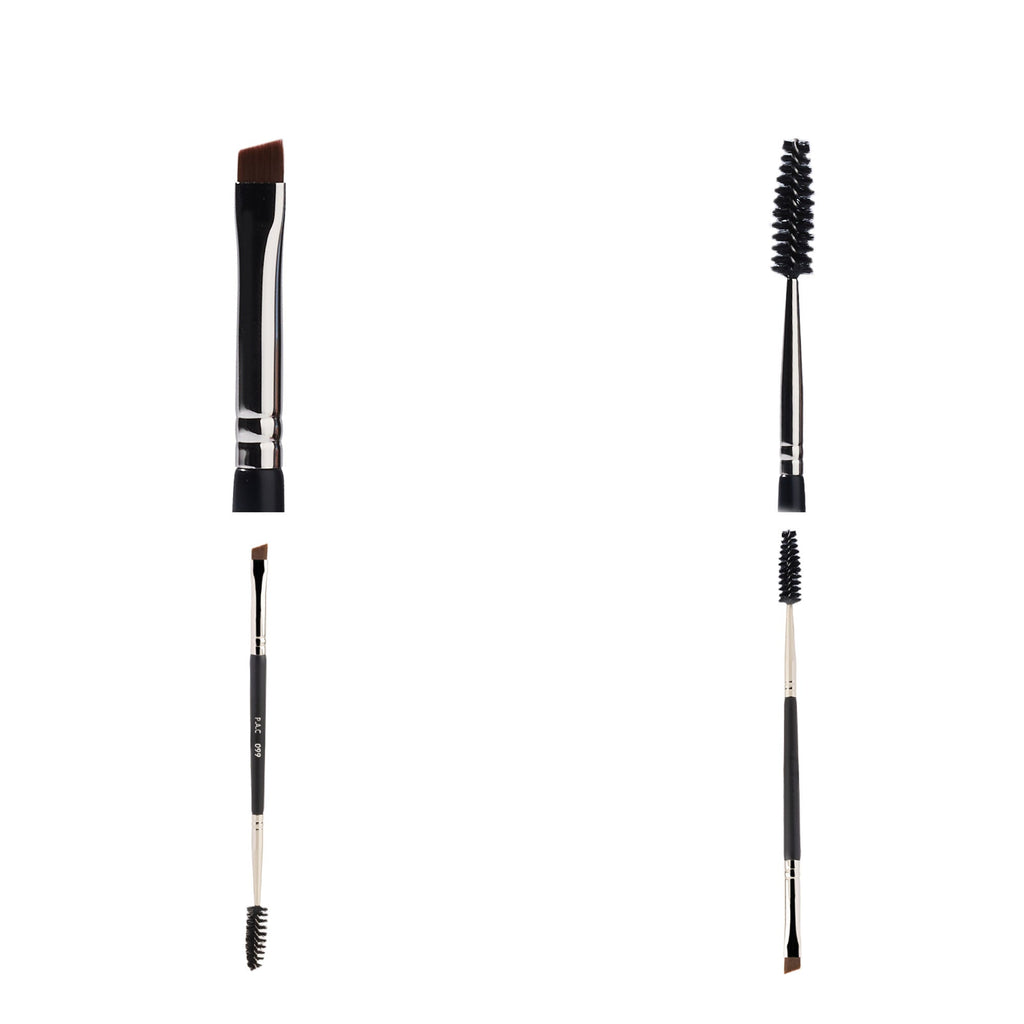 PAC Studio Eyebrow Brush 099 -Angular Eyebrow Brush with Spoolie, Precise Tip for Filling & Sculpting Brows | Grocsy