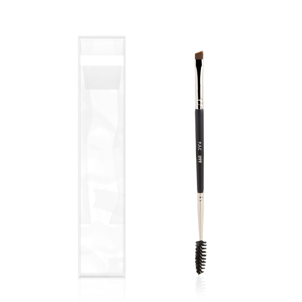PAC Studio Eyebrow Brush 099 -Angular Eyebrow Brush with Spoolie, Precise Tip for Filling & Sculpting Brows | Grocsy